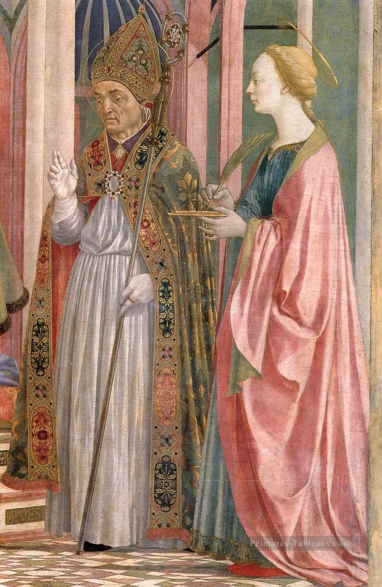 La Vierge à l’Enfant avec Saints4 Renaissance Domenico Veneziano Peintures à l'huile